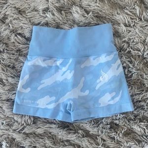Ryder wear blue camo Hugh waisted shorts